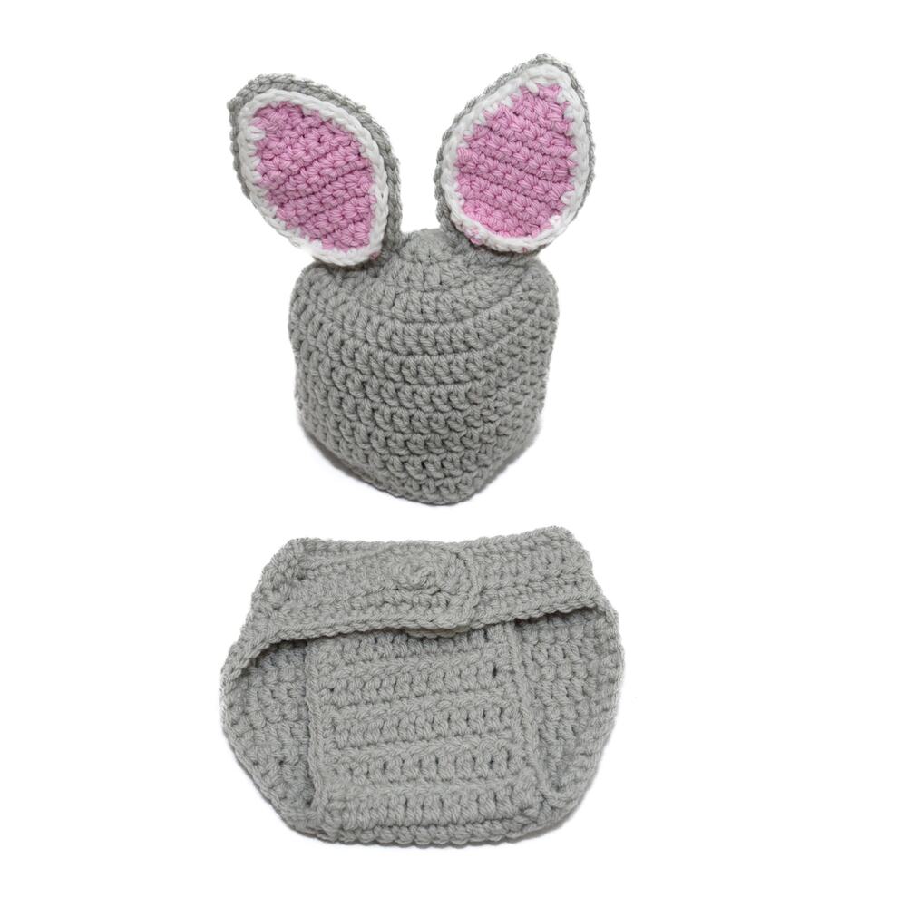 Newborn Photography Easter Bunny Rabbit Diaper Cover and Hat Prop
